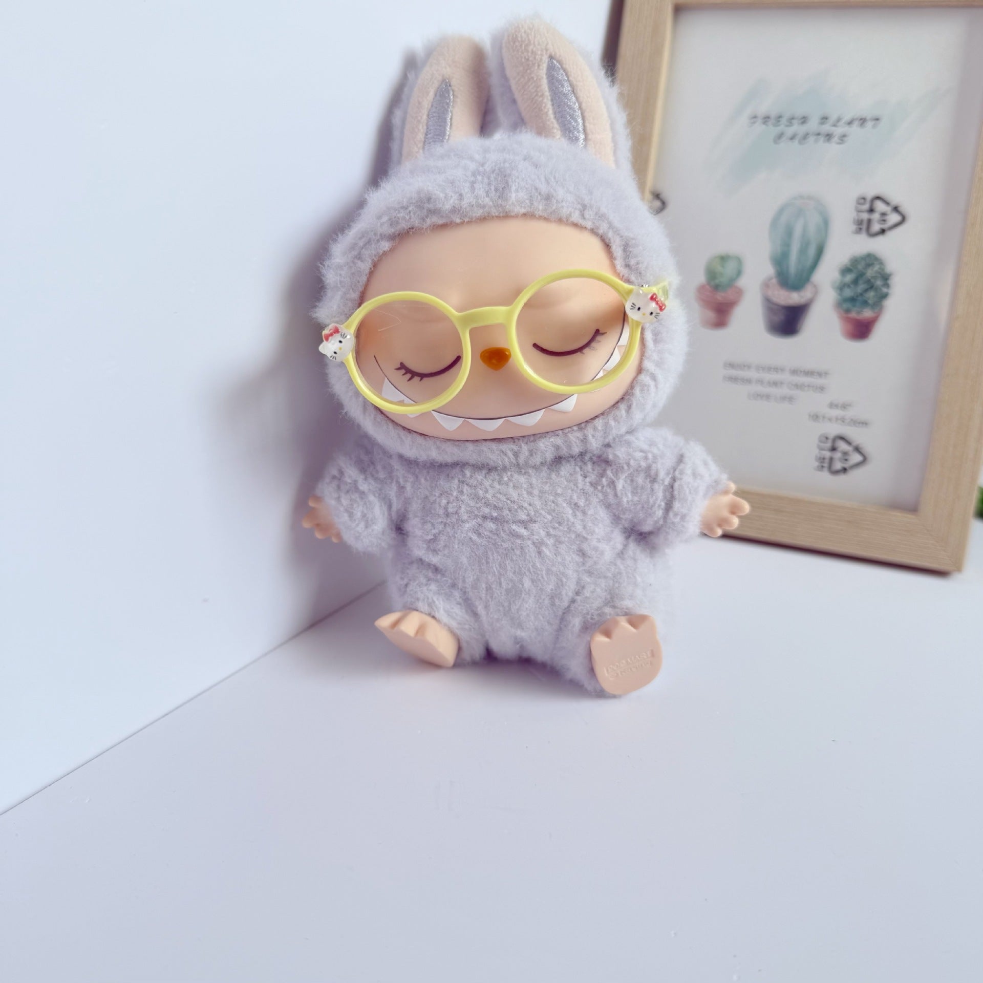 Clothes Only] Blind Box Labubu Doll Accessories New Kitty Glasses Labubu Doll with Cute Clothes