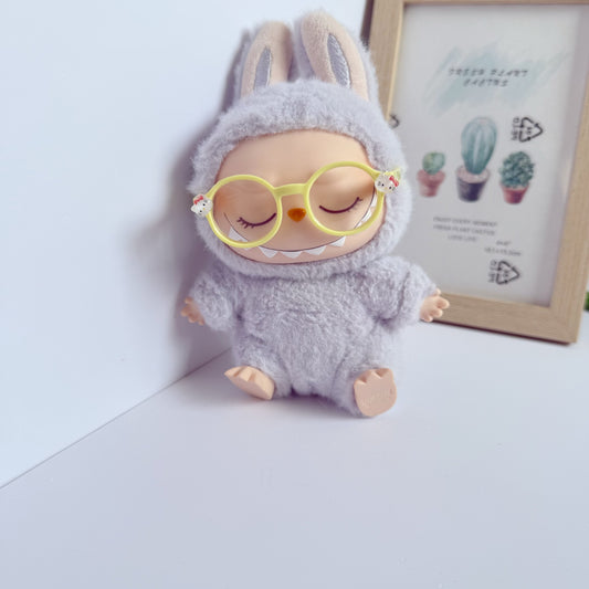 Clothes Only] Blind Box Labubu Doll Accessories New Kitty Glasses Labubu Doll with Cute Clothes