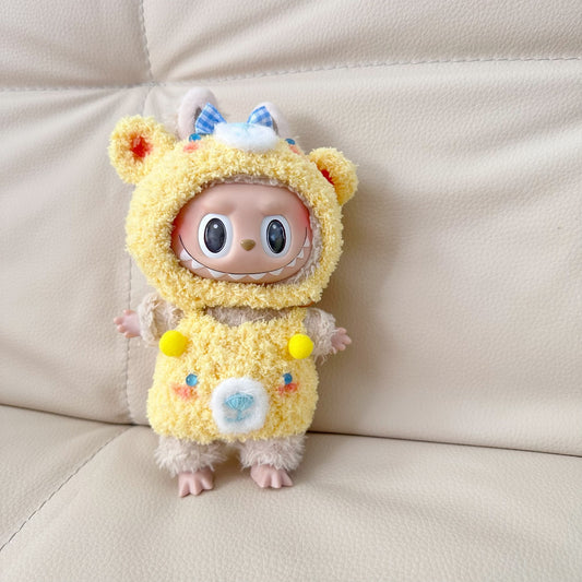 Only clothes] 17CM pendant cloth cloth clothes handmade avocado suit LABUBU bow bear