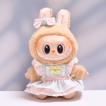Labubu Doll Princess Dress Set for 1st & 2nd Gen Pendants - Pink & Green