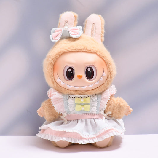 Labubu Doll Princess Dress Set for 1st & 2nd Gen Pendants - Pink & Green