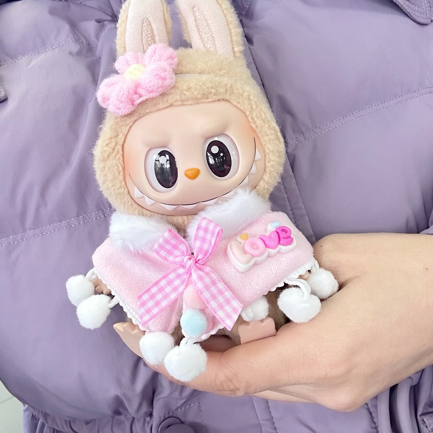 Generation Two Blind Box Labu New Year Clothes LABUBU Sitting Party Series Doll Coat New Year LOVE Clothes