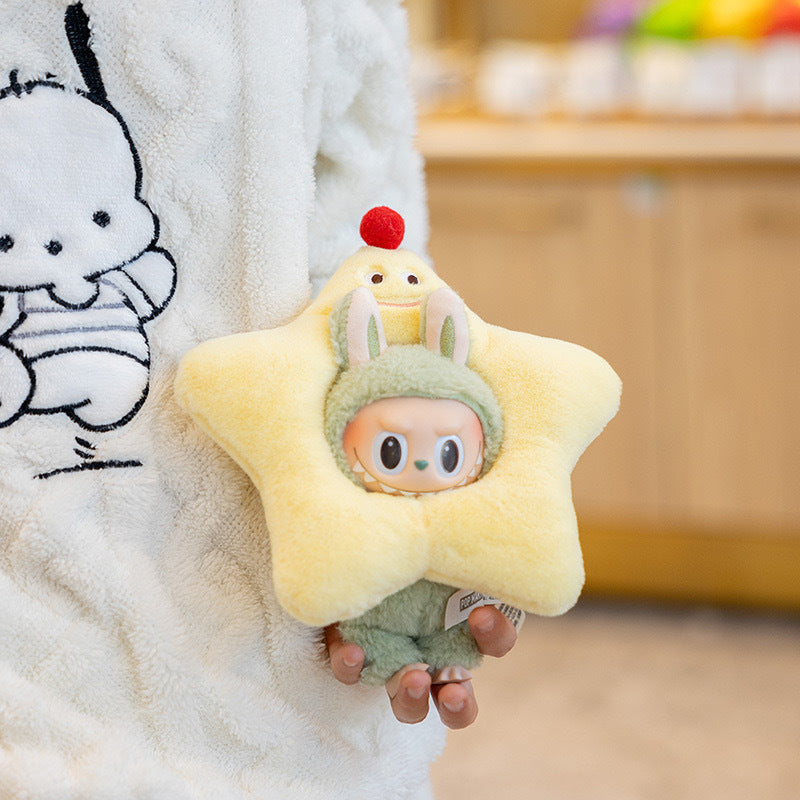 Only clothes] 17cm pendant cloth cloth clothes key chain LABUBU three-dimensional green dinosaur blue shark suit adorable