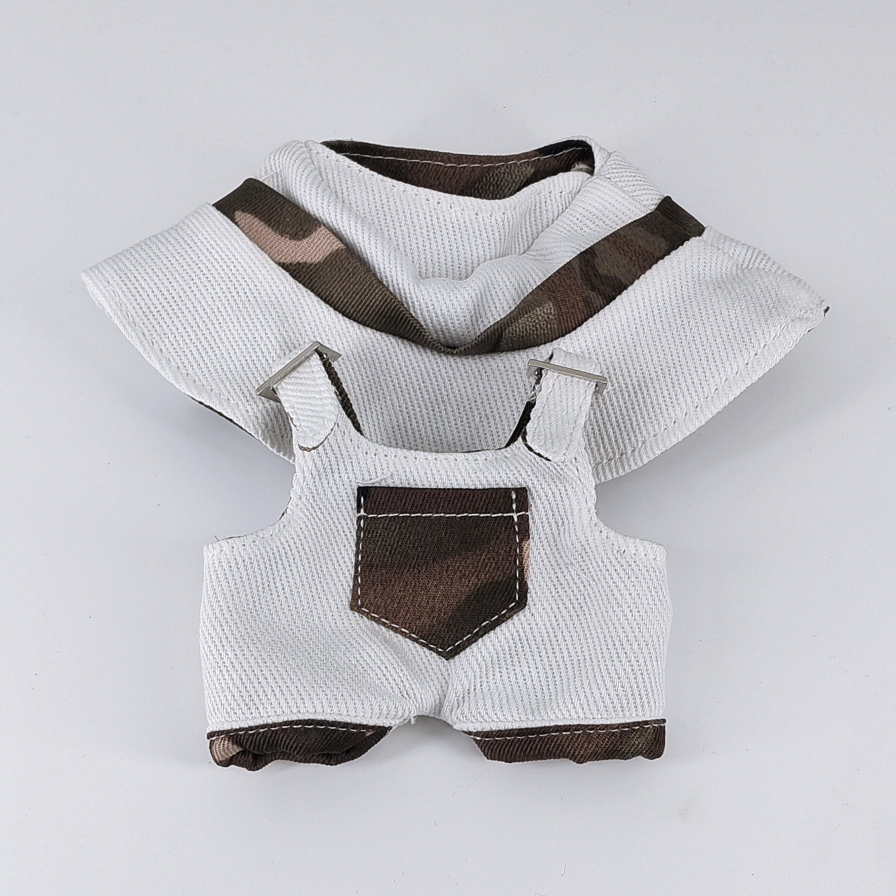 Labubu Doll Camouflage Suits - White, Dark Pink, Black, Camel