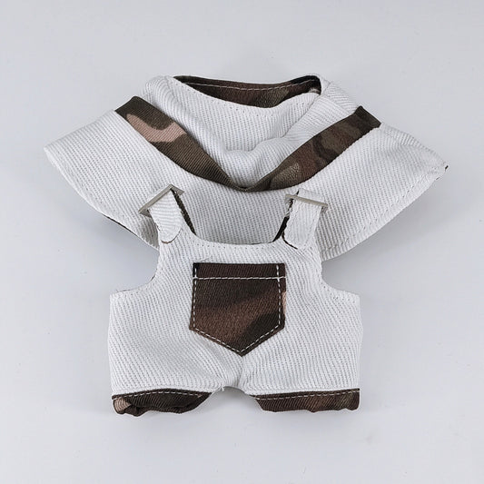 Labubu Doll Camouflage Suits - White, Dark Pink, Black, Camel