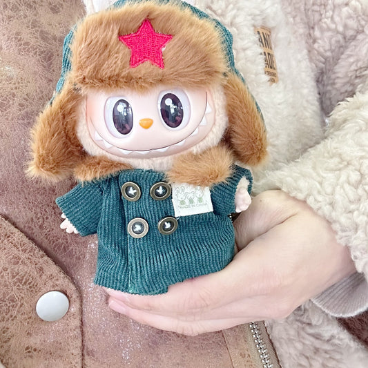 Only clothes] the first and second generation of labubu doll clothes LABUBU sit at a party to suit for winter lei feng cotton