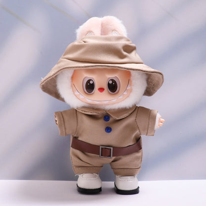 Only clothes] the first and second generation of labubu pendant clothes work clothes jumpsuit labubu change baby clothes to replace