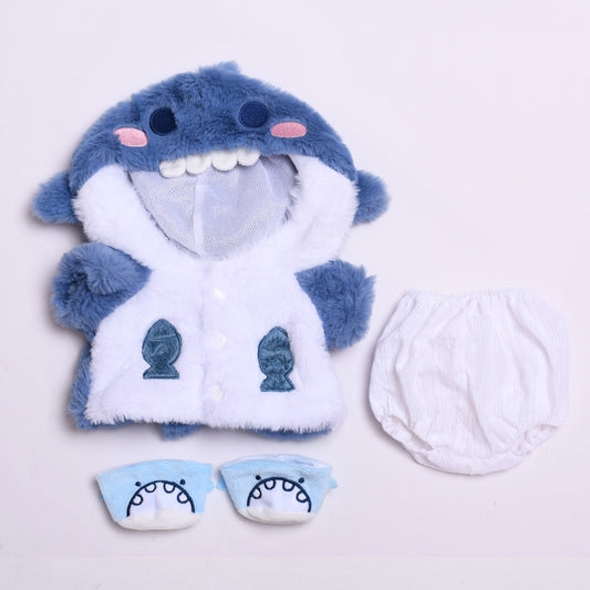 Labubu Shark Outfit for 38cm Vinyl Doll - Baby Clothes Only