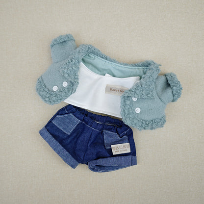 Labubu Time to Chill Plush Doll Outfit - 38cm Sweater Jeans Suit