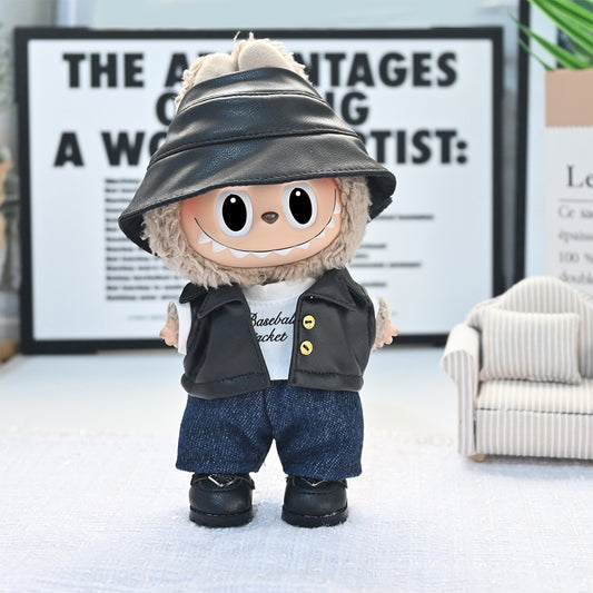 Clothes Only] First/Second/Third Generation Labubu Doll Clothes Labubu Baby Clothes Heart Macaron Vinyl Face