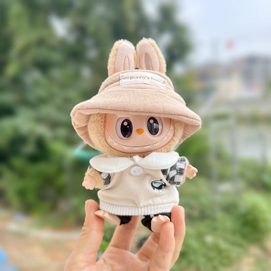 Clothes Only] Second Generation Blind Box Rabu Cloth Sitting Pie Doll Clothes LABUBU Leisure Sports suit Three-Piece Set
