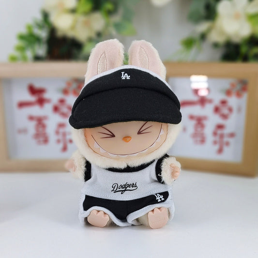 17CM Labubu second generation pendant blind box Labubu doll basketball clothes vest pants hat