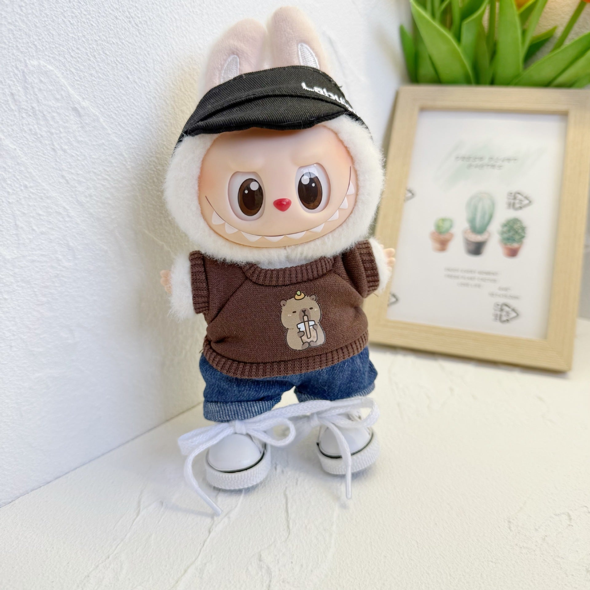 Baby Clothes Only] One or Two Generation Pendant Labubu Clothes Colorful T-Shirt Shorts suit Blind Box Labubu Baby Clothes New