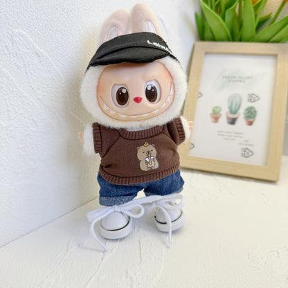 Baby Clothes Only] One or Two Generation Pendant Labubu Clothes Colorful T-Shirt Shorts suit Blind Box Labubu Baby Clothes New