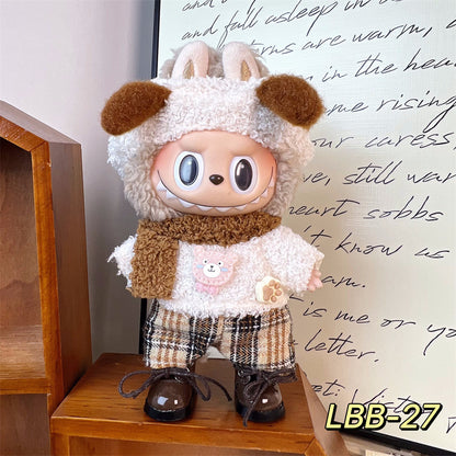 Labubu 17cm Doll Clothes & Shoes Set - Cute Outfit for Vinyl Dolls