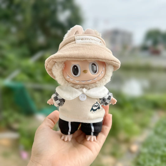 Only clothes] 17CM generation blind box pull cloth doll clothes LABUBU pendant for sports and leisure suit