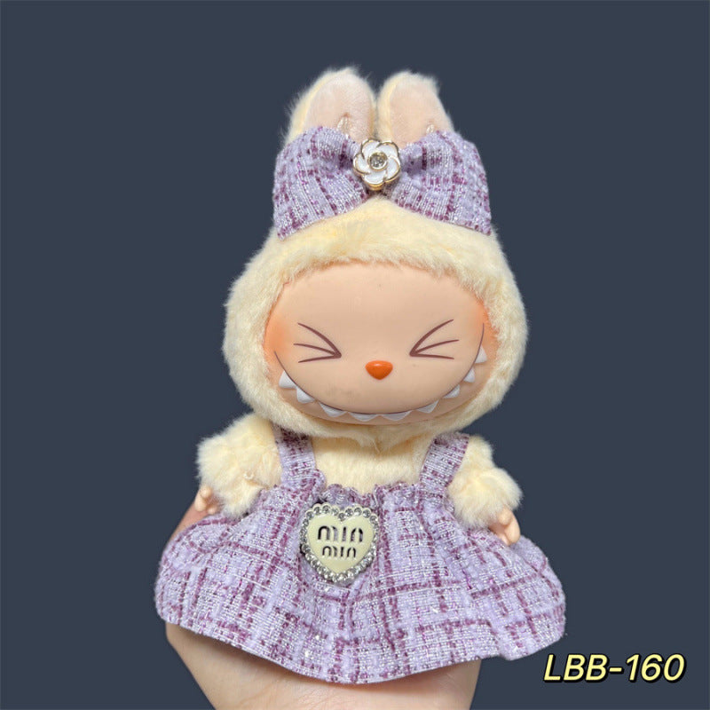 Labubu Doll Clothes Set for 17cm Vinyl Dolls