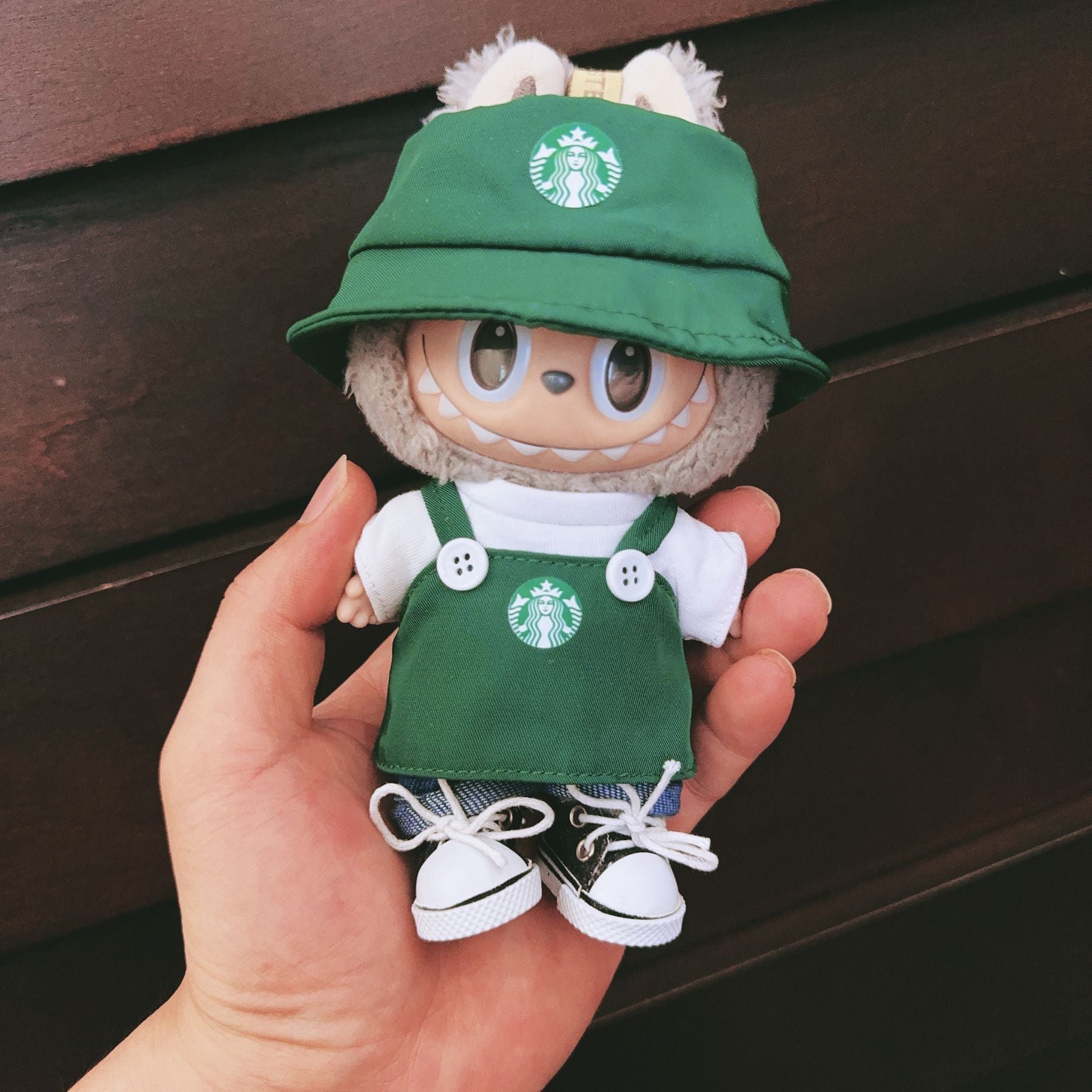 Clothes Only] First, Second and Third Generation Blind Box Labubu Clothes New Starbucks Work Clothes Suit Labubu Baby Clothes