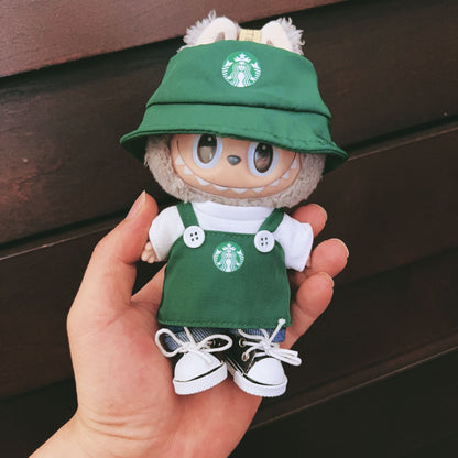 Clothes Only] First, Second and Third Generation Blind Box Labubu Clothes New Starbucks Work Clothes Suit Labubu Baby Clothes