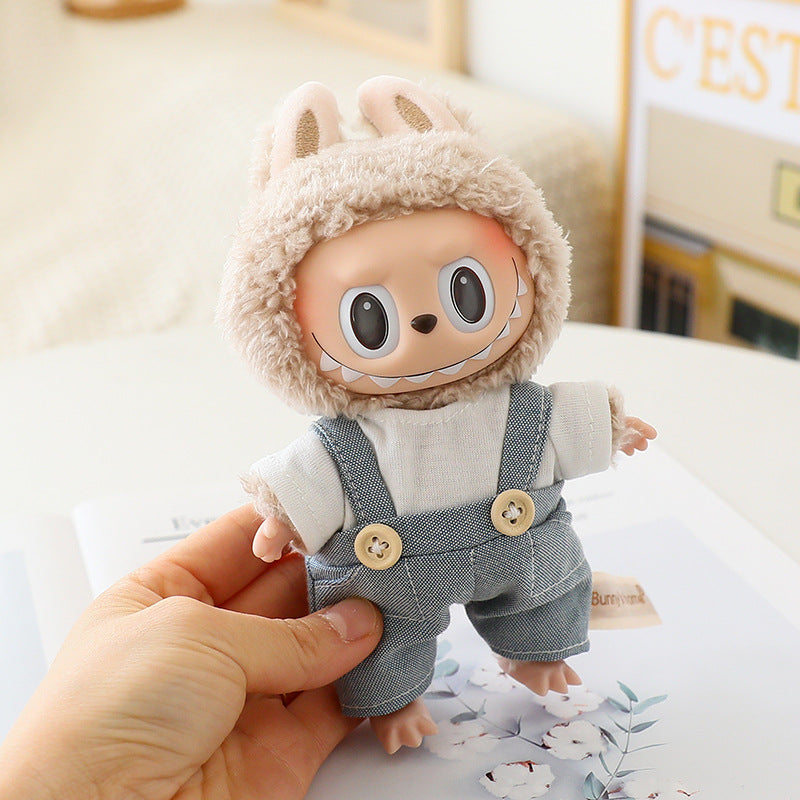 The first and second generation of cloth doll plush doll clothes pendant T-shirt suspenders clothing accessories blind box doll hat