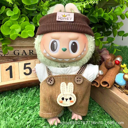 Suitable for Labubu Doll Clothes, Plush Vinyl Sitting Party First, Second and Third Generation Replacement Skirt Suit
