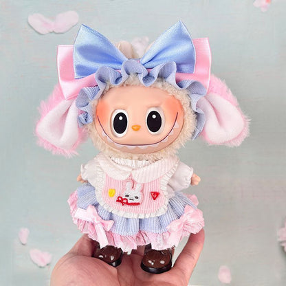 Labubu Doll Clothes for 17cm Vinyl Dolls - Cute Outfits Set