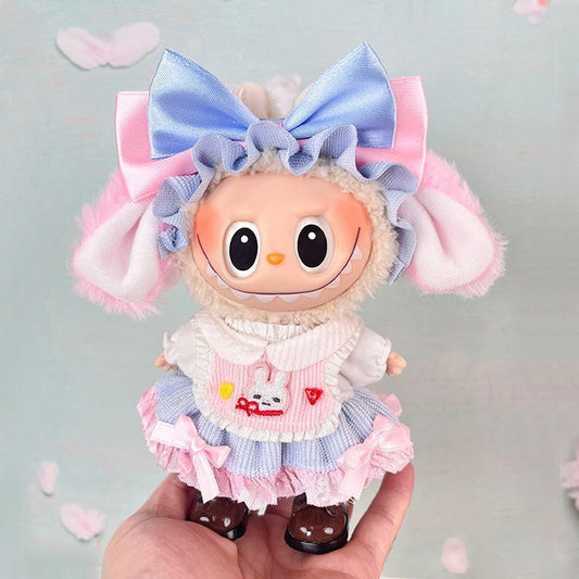 Labubu Doll Clothes for 17cm Vinyl Dolls - Cute Outfits Set