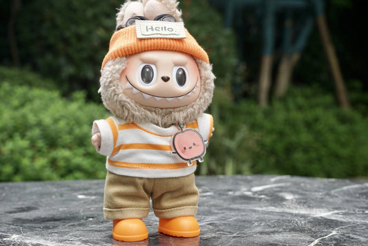 Labubu Doll Outfit - 17cm Baby Clothes Set with Hair Tie