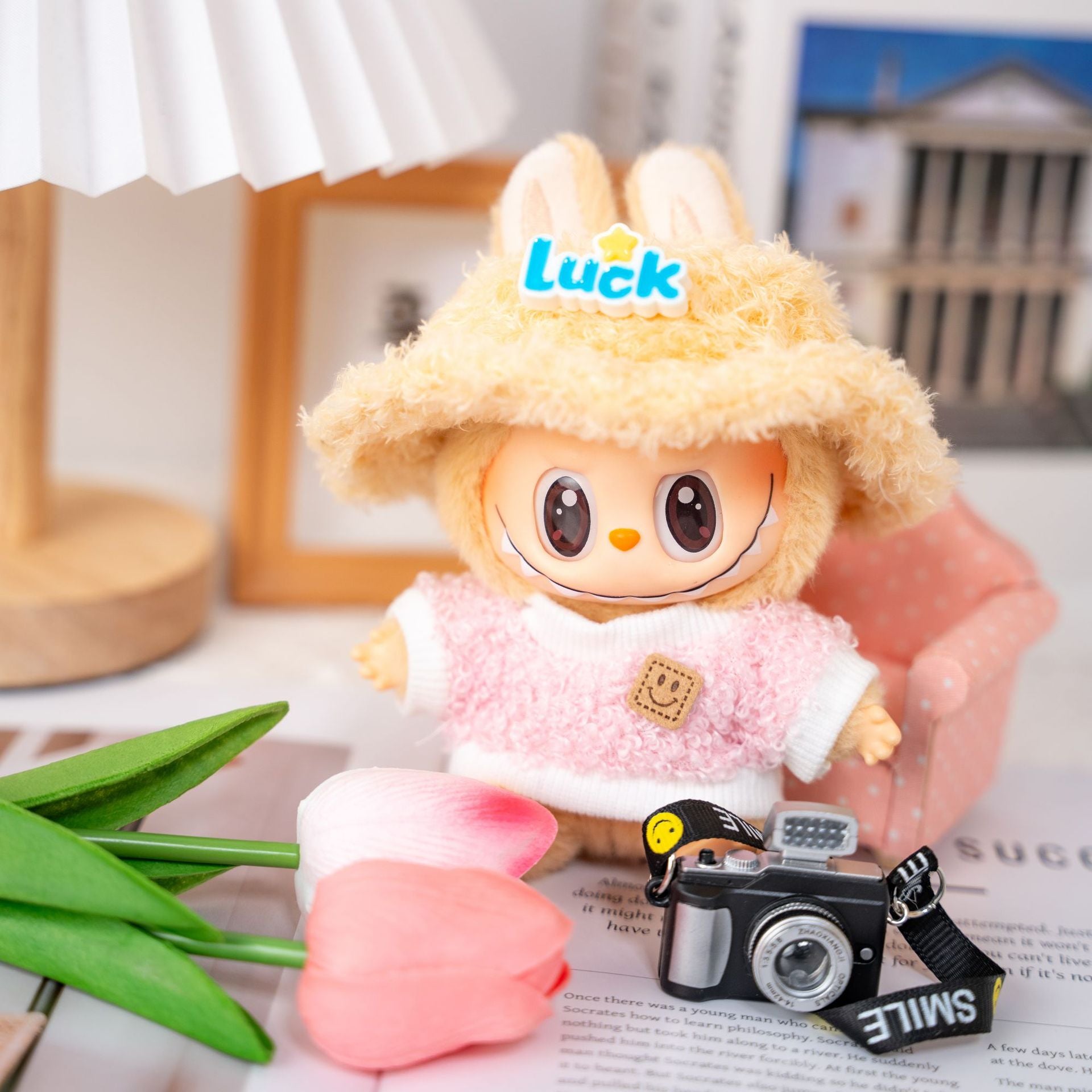 Only Selling Clothes] 17cm Pendant Blind Box Labubu Doll Clothes Keychain Labubu Doll One-Piece Clothes Cute