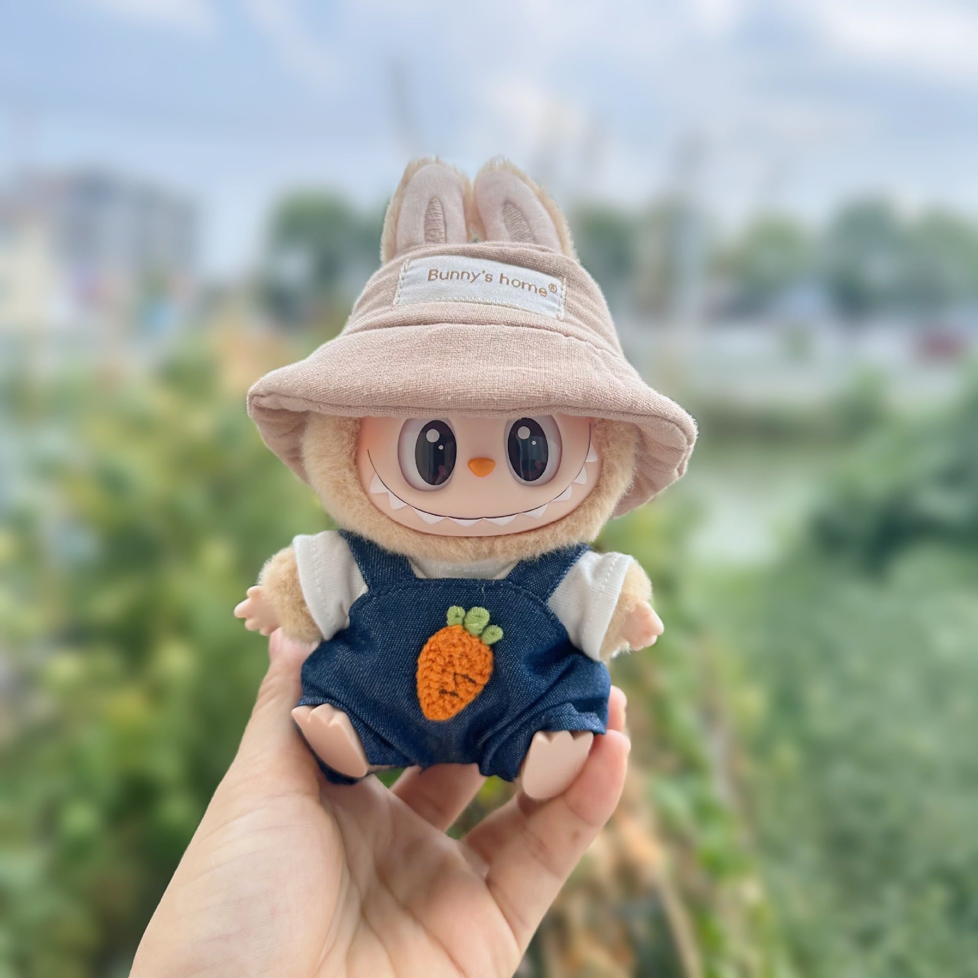 Only clothes] second generation blind box bubble matlabubu clothes LABUBU sit party doll strap suit