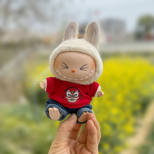 The first and second generation of cloth cloth clothes sit party doll clothes LABUBU hat casual money sports suit new product