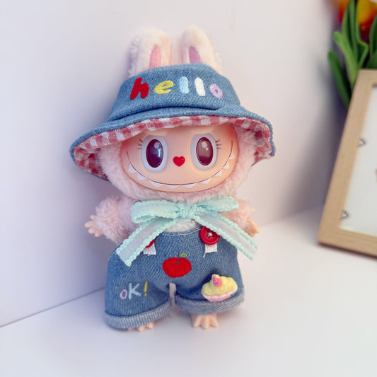 Only clothes one or two generations of Labubu clothes pendant labubu sit party doll clothes cloud velvet lucky cat cute