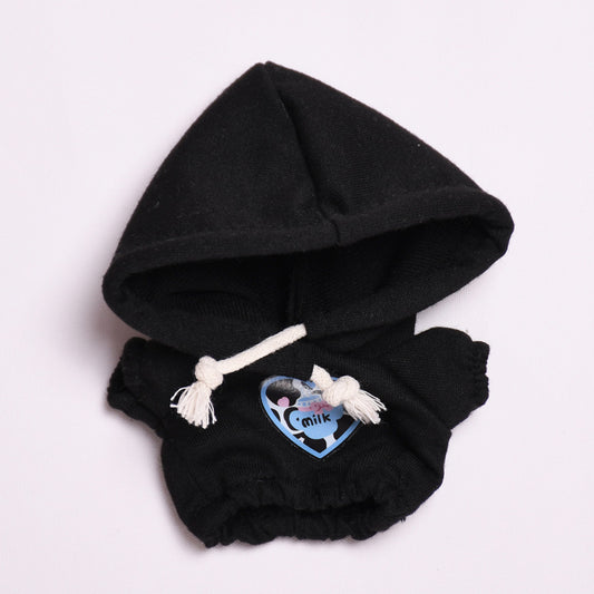 Labubu Doll Hooded Sweater - White & Black for 17cm Pendant Doll