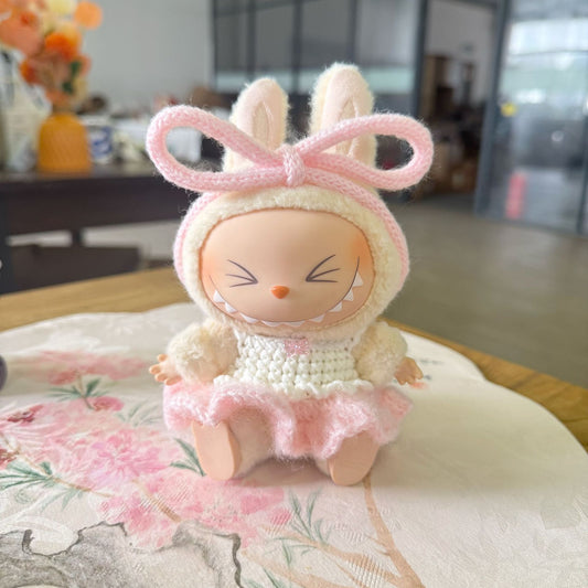 Only clothes] the first and second generation of labubu doll clothes spring hand-made suspender skirt suit LABUBU doll princess skirt adorable