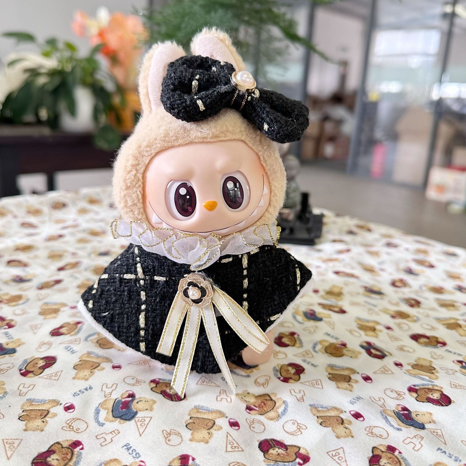 Only clothes] the first and second generation of blind box Rab cloth doll clothes LABUBU suit for the lady's fragrant wind small waistcoat