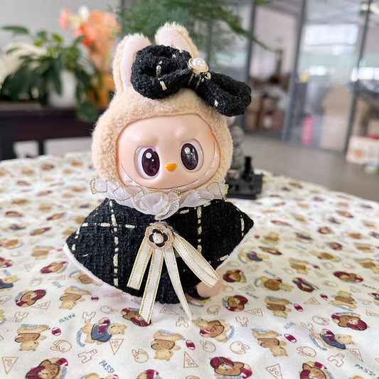 Only clothes] the first and second generation of blind box Rab cloth doll clothes LABUBU suit for the lady's fragrant wind small waistcoat