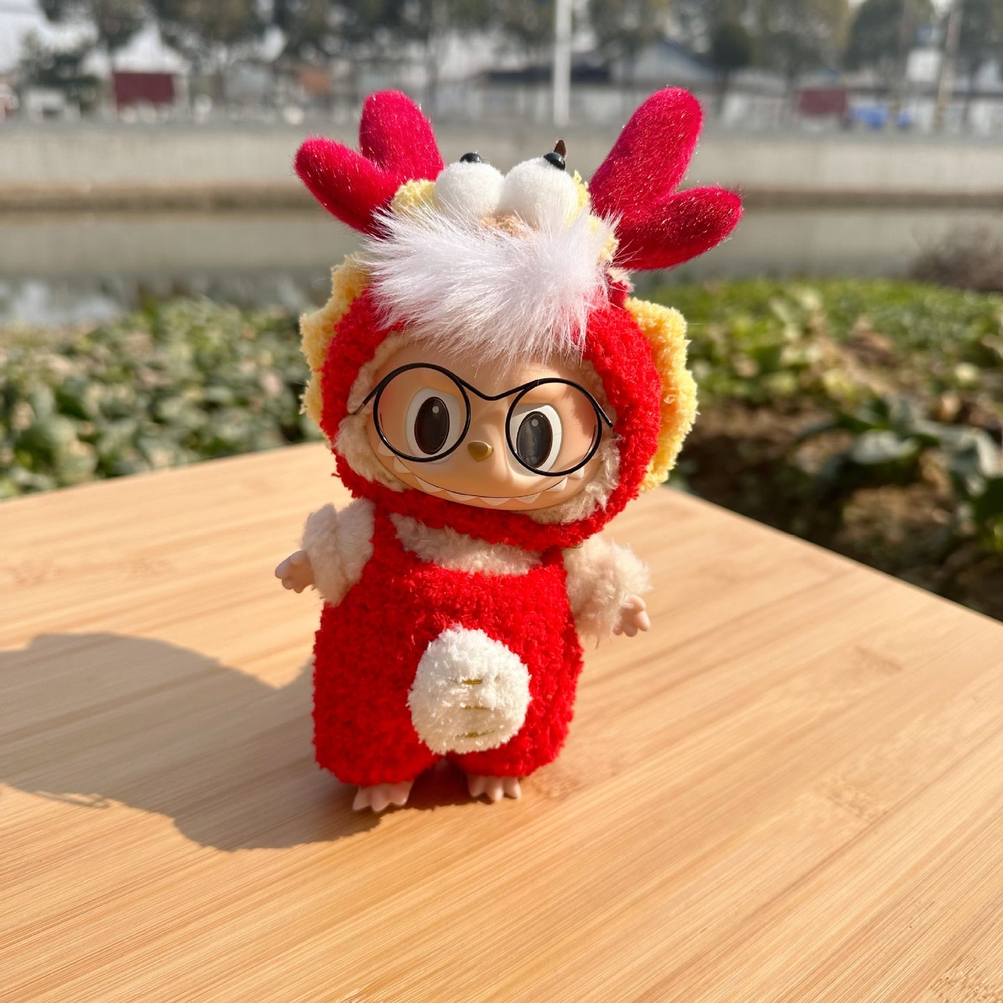 17CM keychain blind box cloth cloth clothes pendant LABUBU doll Dragon year new clothes pure handmade faucet boss