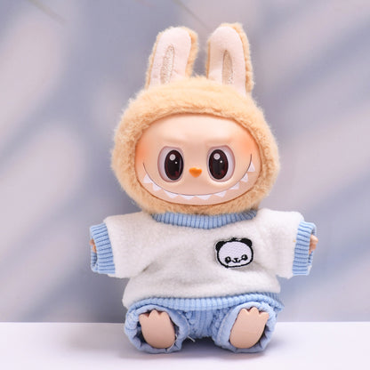 Labubu Doll Velvet T-Shirt & Pants Set for 1st & 2nd Gen Pendant
