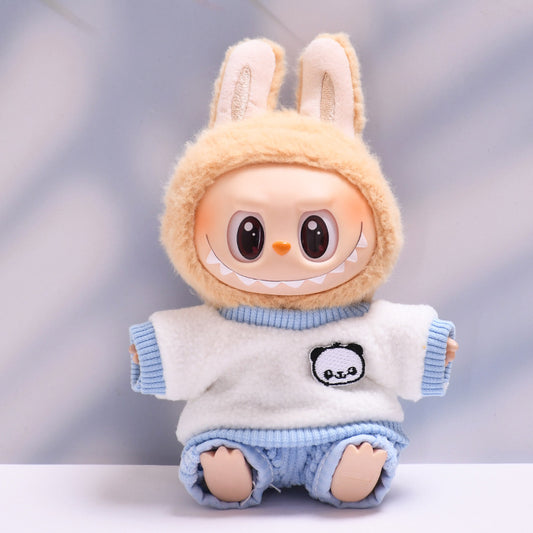 Labubu Doll Velvet T-Shirt & Pants Set for 1st & 2nd Gen Pendant