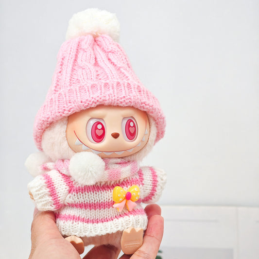 Labubu Doll Cute Knitted Sweater & Hat Set for 1st & 2nd Gen