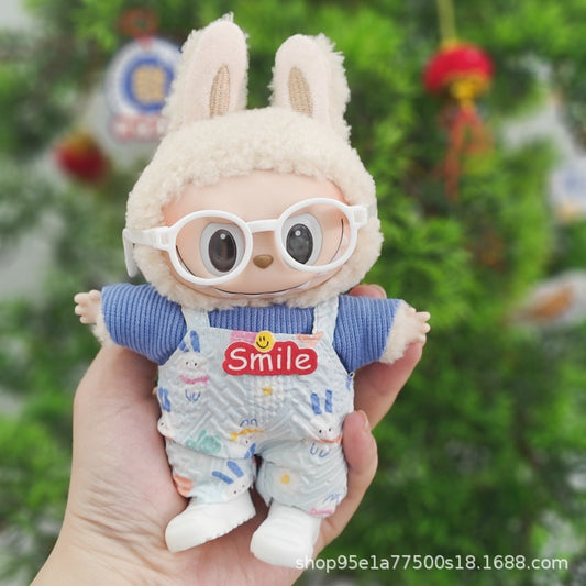 Labubu Doll Clothes for 17cm Plush Doll - Cute Dress-Up Outfits