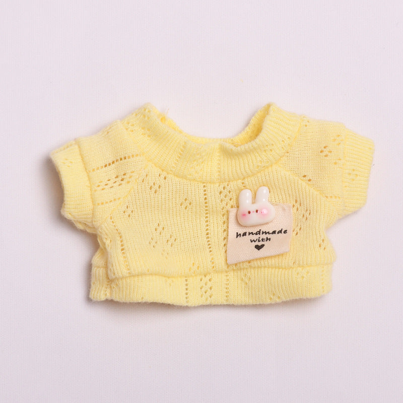 Labubu Doll Clothes - Smiley & Twist T-Shirts with Shorts Outfits