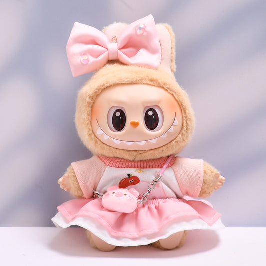 Only baby clothes] one or two generation pendant labubu clothes pig powder skirt suit labubu baby clothes