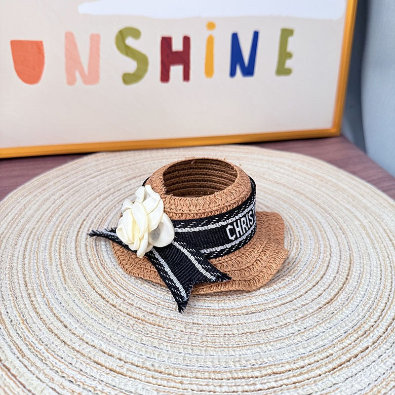 Only clothes] pendant pull cloth hat one, two and three generations of blind box LABUBU straw hat Zhilong hat star