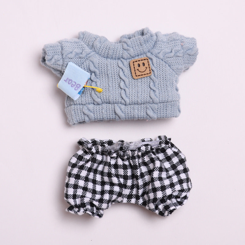 Labubu Doll Clothes - Smiley & Twist T-Shirts with Shorts Outfits