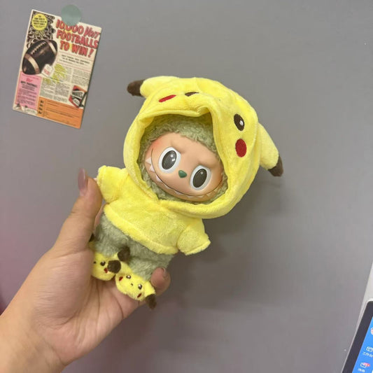 Labubu 17cm Pikachu Baby Clothes for Vinyl Doll