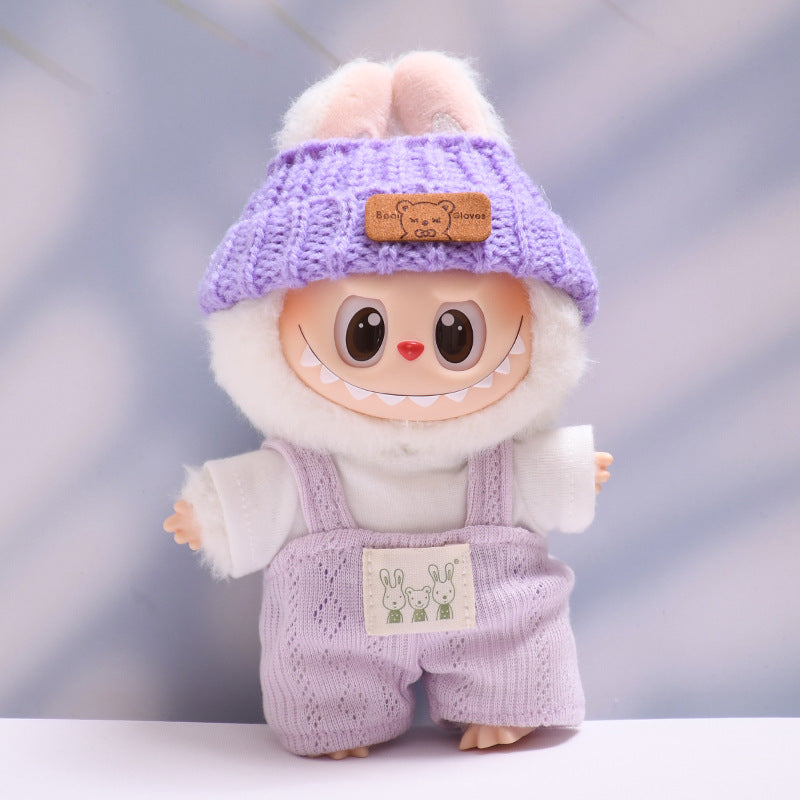 Only clothes] the first and second generation of cloth pendant rabbit T-shirt suspenders skirt Labubu change baby clothes
