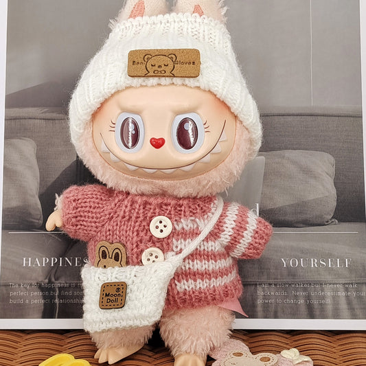 [Only Clothes] Baby Clothes First Generation Second Generation Third Generation Labubu Clothes Replacement Sweater Shoes Vinyl Pendant Replacement