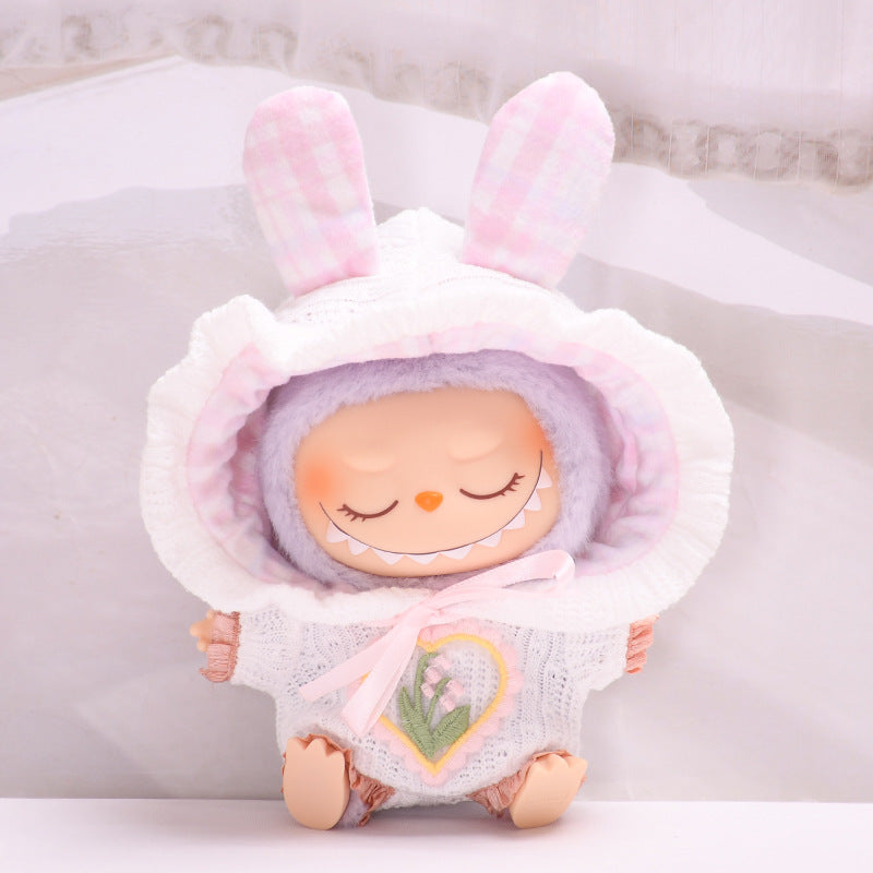 Only clothes] second generation blind box Labubu clothes pendant cloth cloth sit party series keychain doll dress