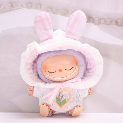 Only clothes] second generation blind box Labubu clothes pendant cloth cloth sit party series keychain doll dress
